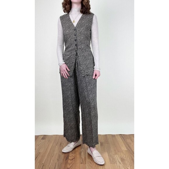 Vintage Matching Set Trouser Pants Vest Top Suit Old Money Quiet Luxury 90s Y2K - Picture 8 of 12